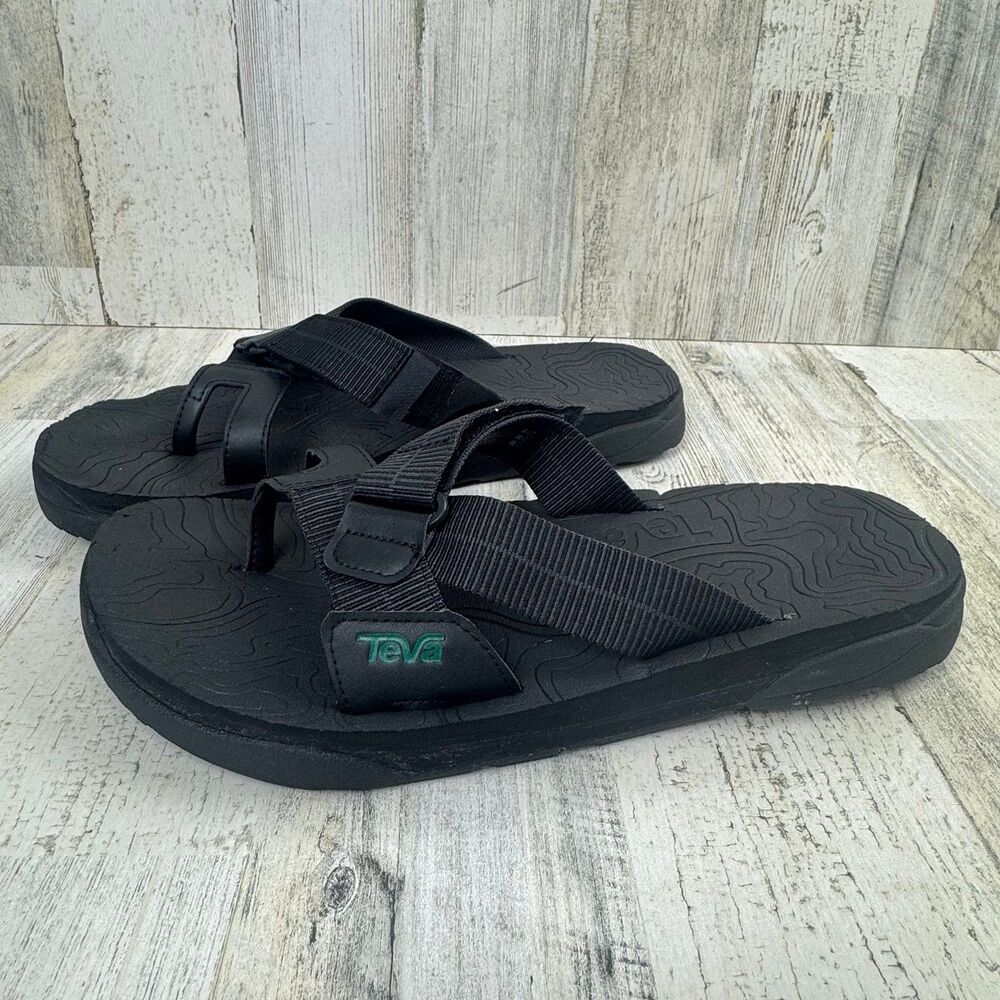 Teva Revive 95 Men's Black Sandals Slides Flip Flops 1124052 US 12M / UK 11 /EU - Picture 7 of 9